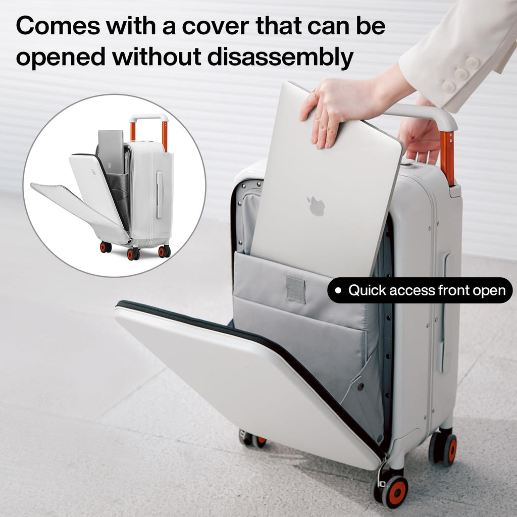 20 Inch Carry On Luggage Aluminum Frame Spinner Wheels H855