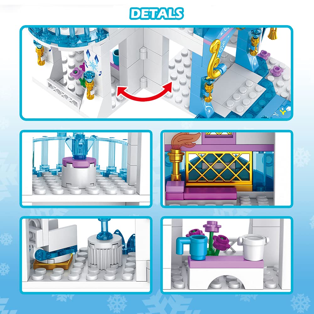 Girls Castle Building Blocks 377 Pieces Construction Toys Set P229