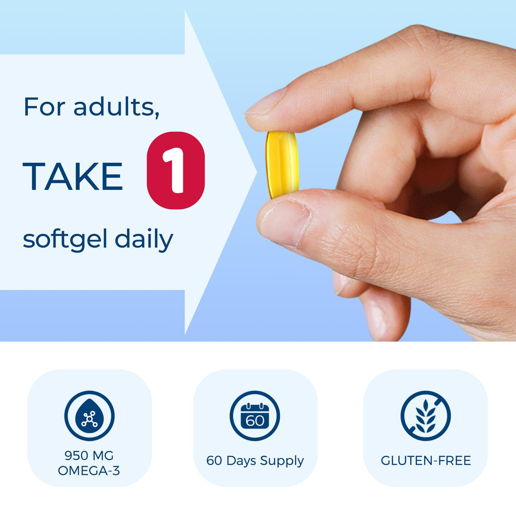Triple Strength Omega 3 Fish Oil 1360 mg 60 Softgels N2742