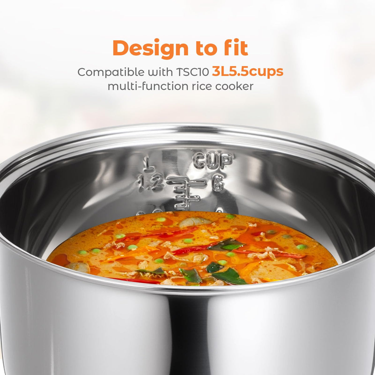 304 Stainless Steel Inner Pot 5.5 Cups Rice Cooker I628537