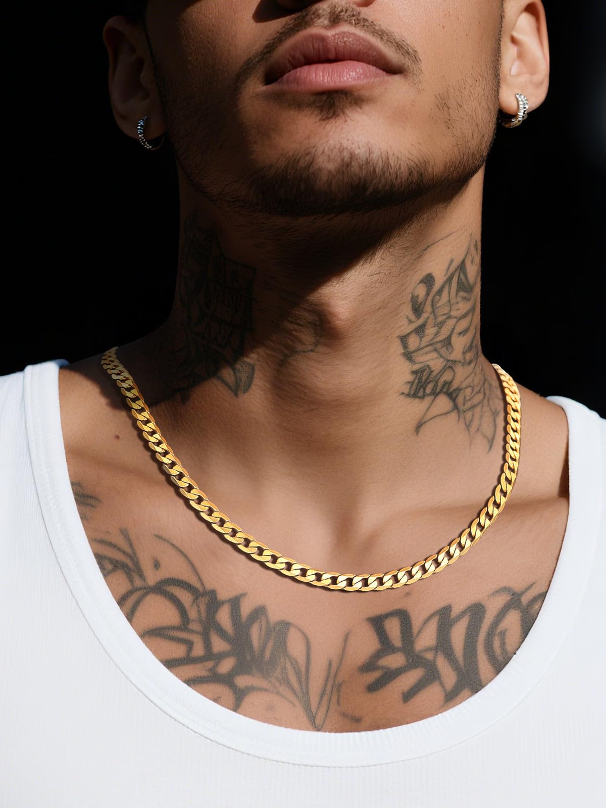 Stainless Steel Figaro Chain Necklace I86195