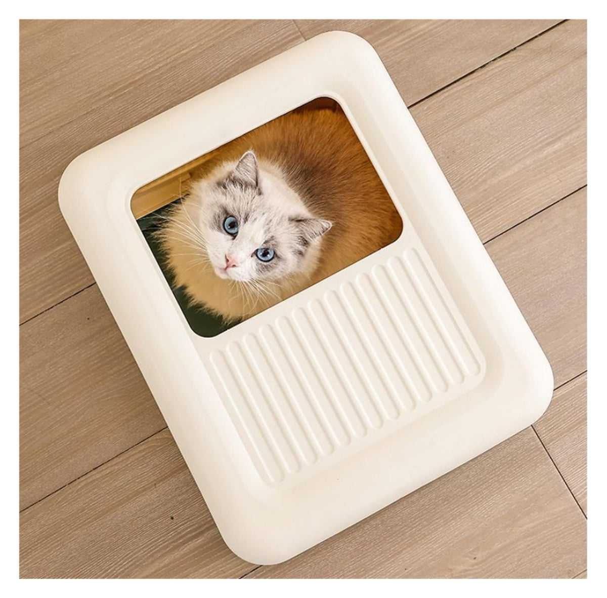 Fully Enclosed Cat Litter Box with Lid and Drawer Y231569