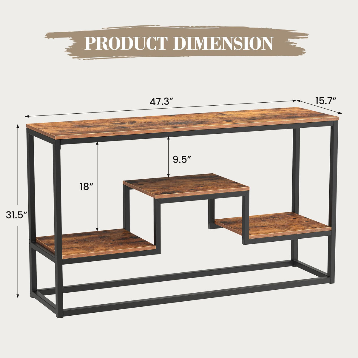 30" Tall Brown TV Stand P768