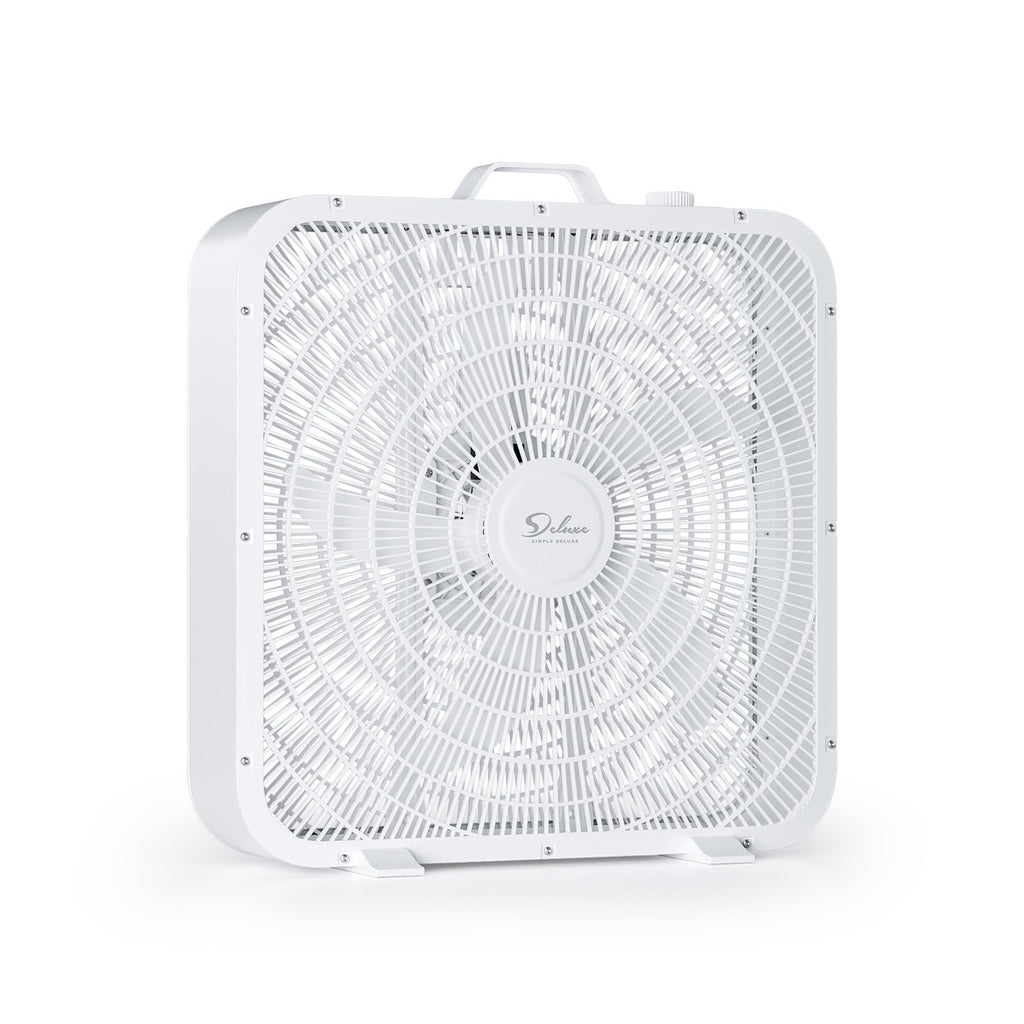 20” White 3-Speed Box Fan with Carry Handle C73610
