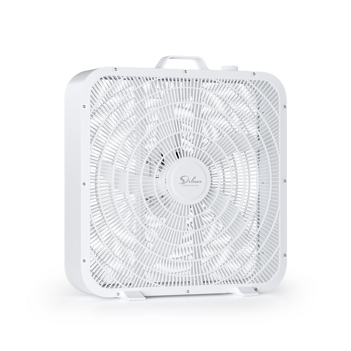 20” White 3-Speed Box Fan with Carry Handle C73610