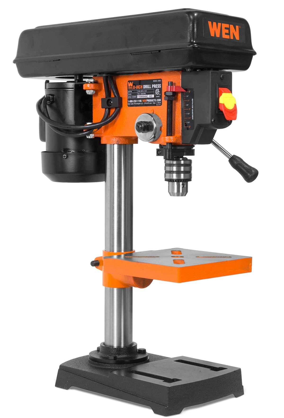 8-Inch 5-Speed Cast Iron Benchtop Drill Press with Vise Y675