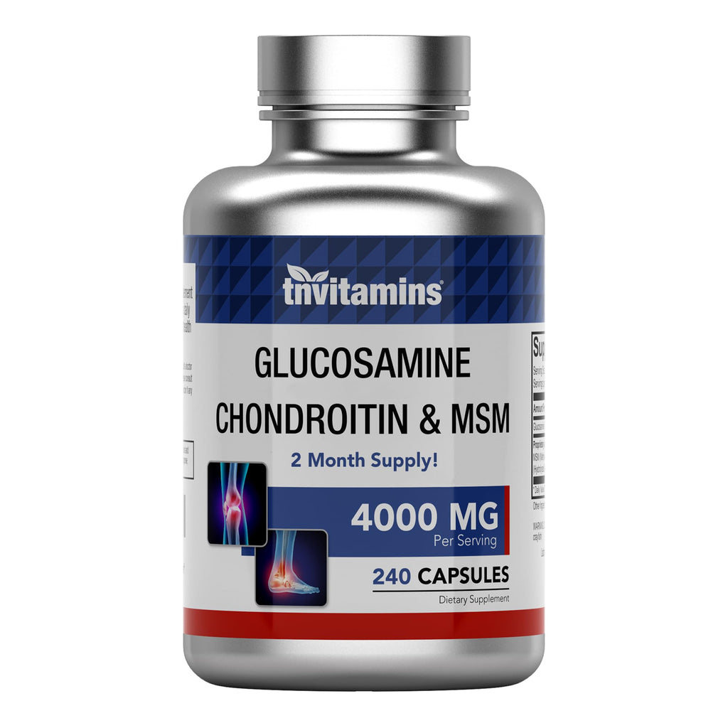 Glucosamine Chondroitin MSM 240 Capsules 4,000 mg Joint Support Supplement P11648