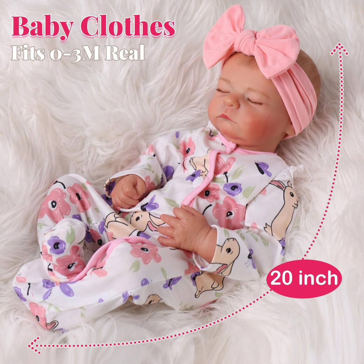 20 Inch Closed-Eye Reborn Baby Doll V18790