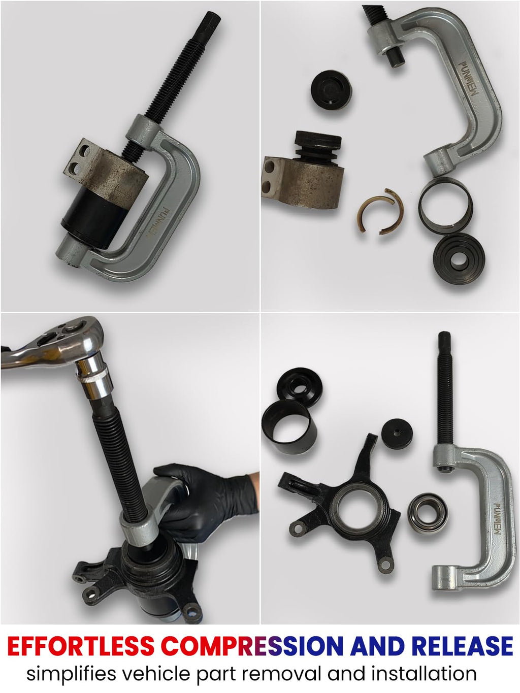 10 pcs Ball Joint Press & U Joint Removal Tool Kit with 4 * 4 Adapters T948
