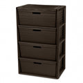 4 Drawer Brown Plastic Storage Tower R6881