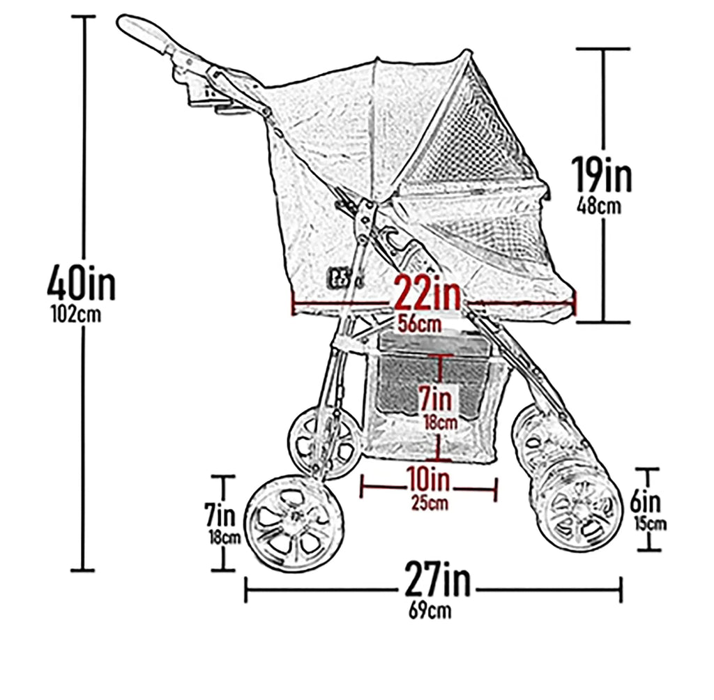 Green Pet Stroller B645