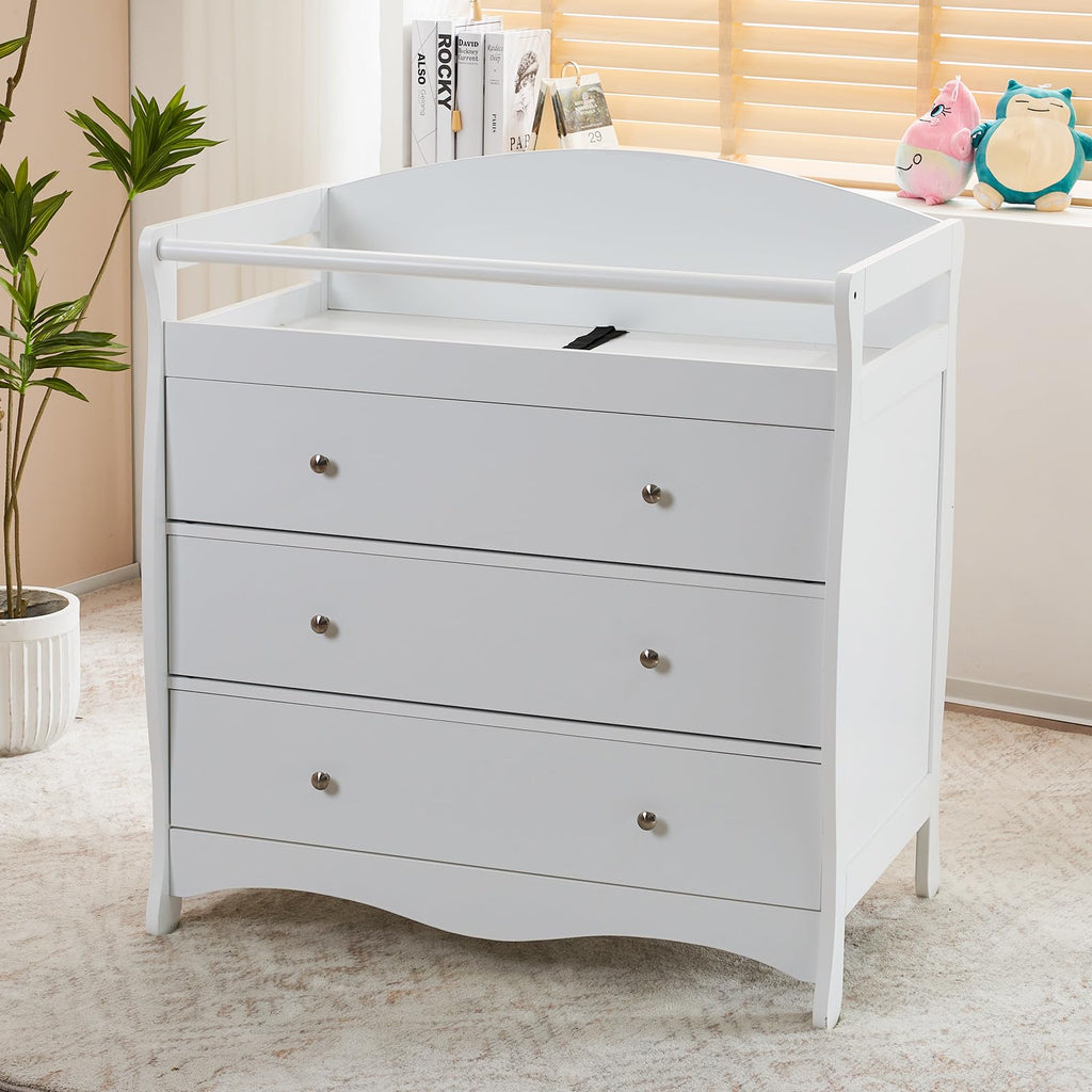 White Changing Table Dresser B772