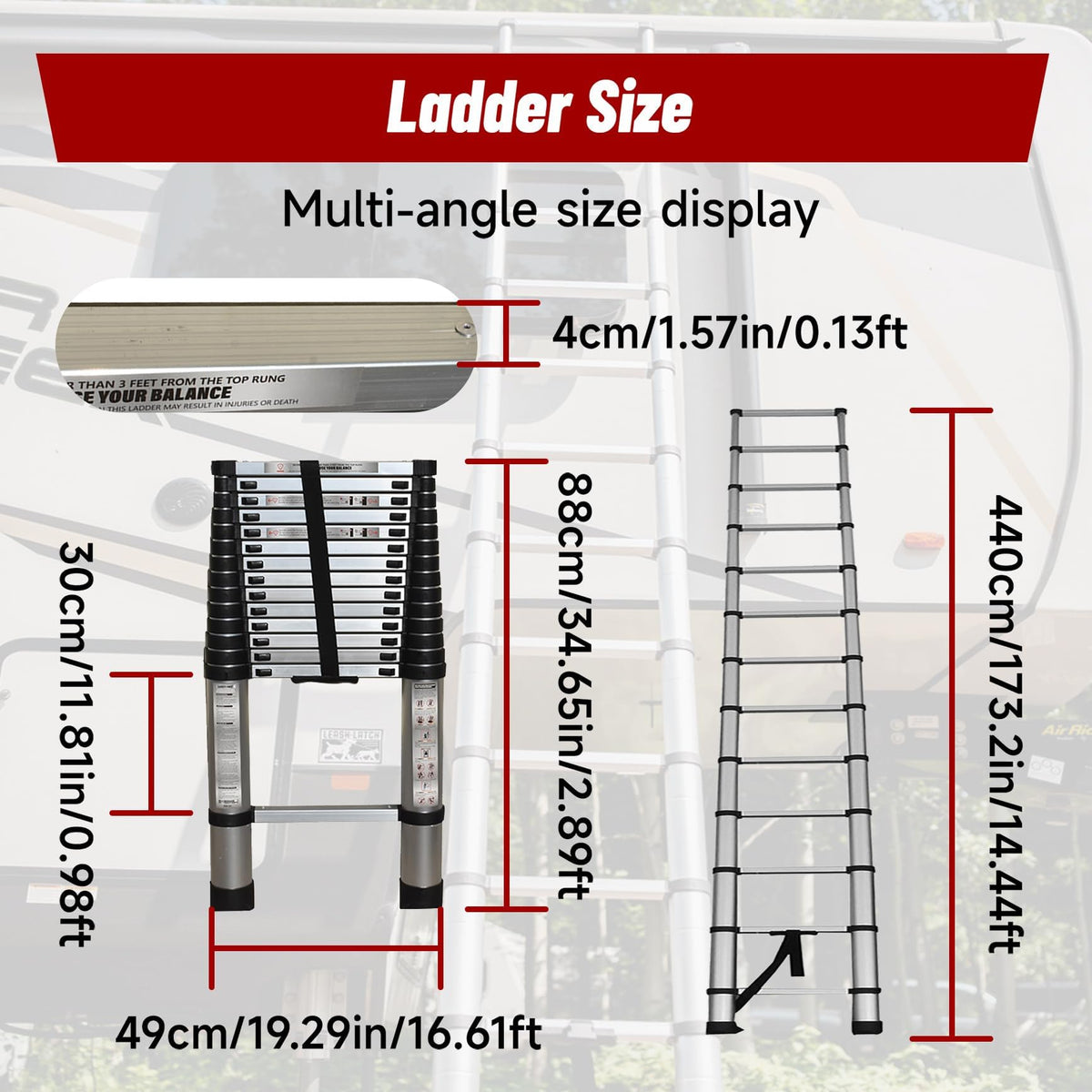 Aluminum Telescopic Ladder A25048