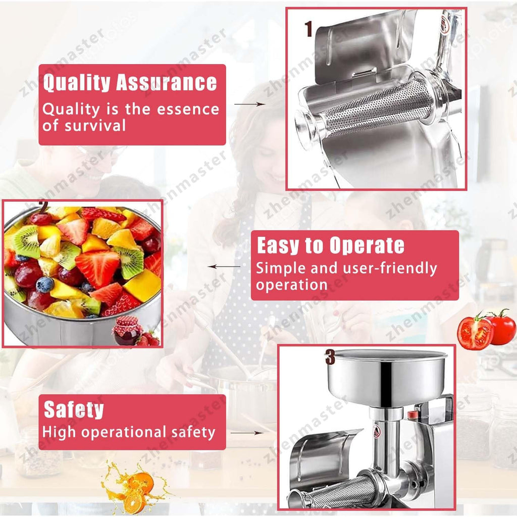 450W Stainless Steel Electric Tomato Strainer T4277