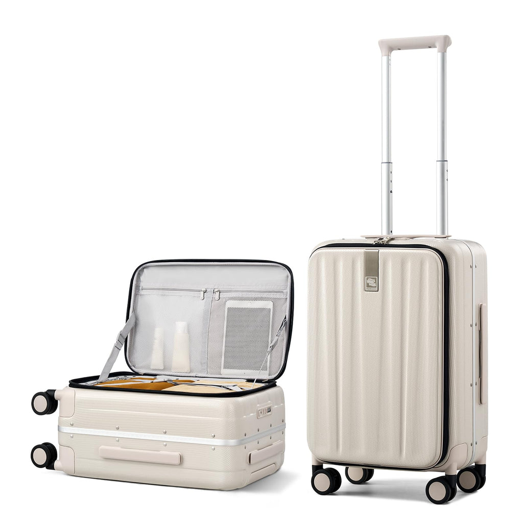 20 Inch Carry On Luggage with Wheels PC Hard Shell Suitcase B108