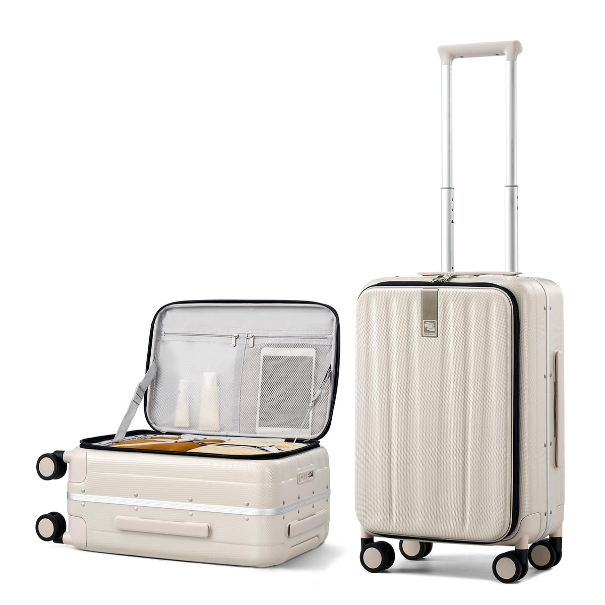 20 Inch Carry On Luggage with Wheels PC Hard Shell Suitcase B108