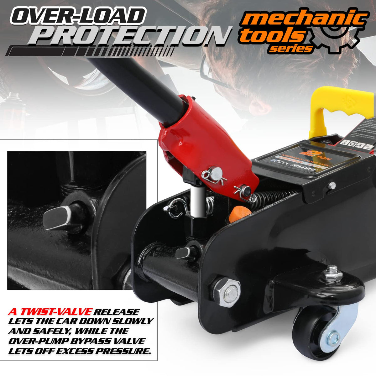 2 Ton Hydraulic Trolley Jack Car Lift with Storage Case J656799
