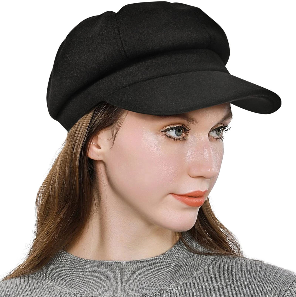 Wool Blend Newsboy Cap A665178