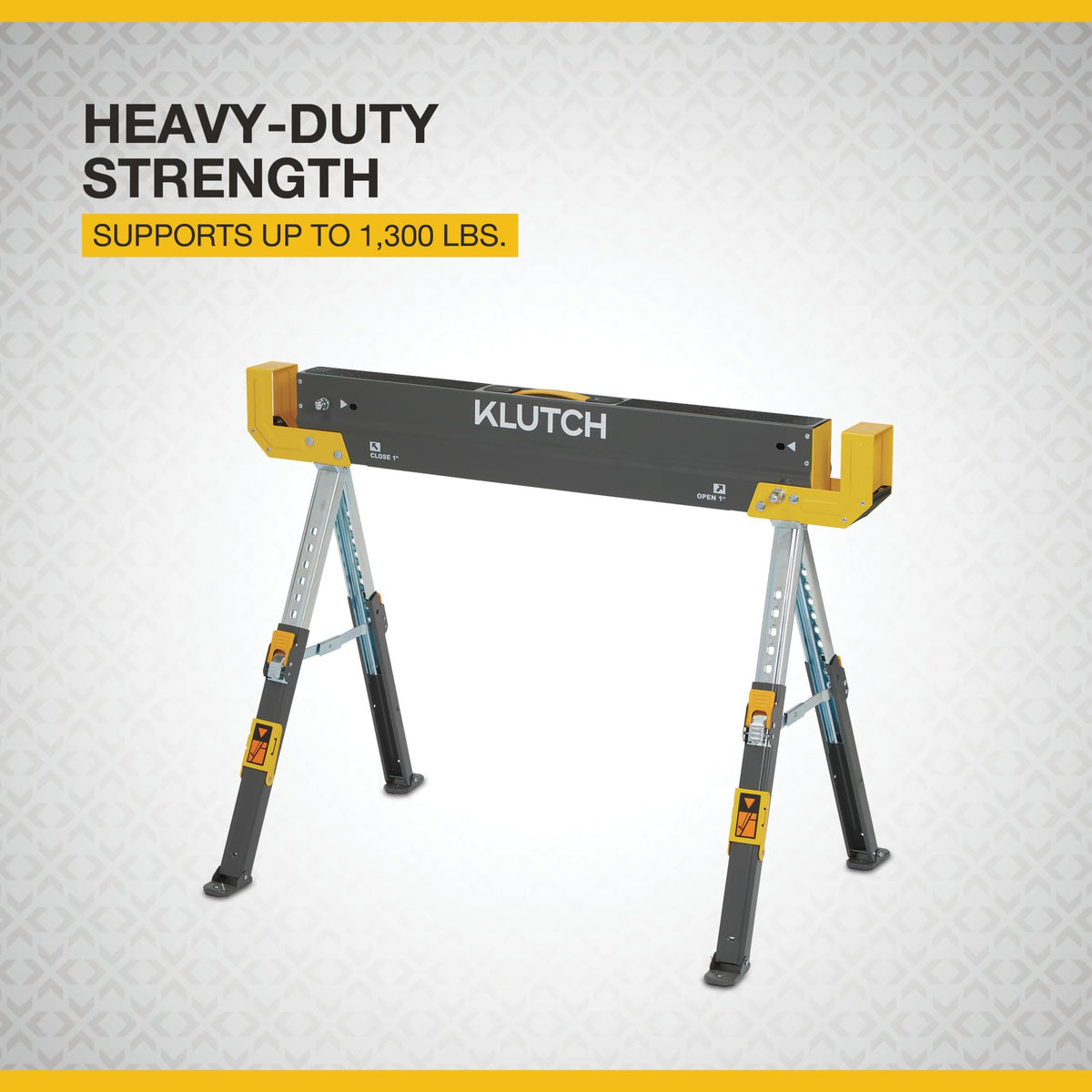 32in. Adjustable Steel Sawhorse 1300-Lb. Capacity B139922