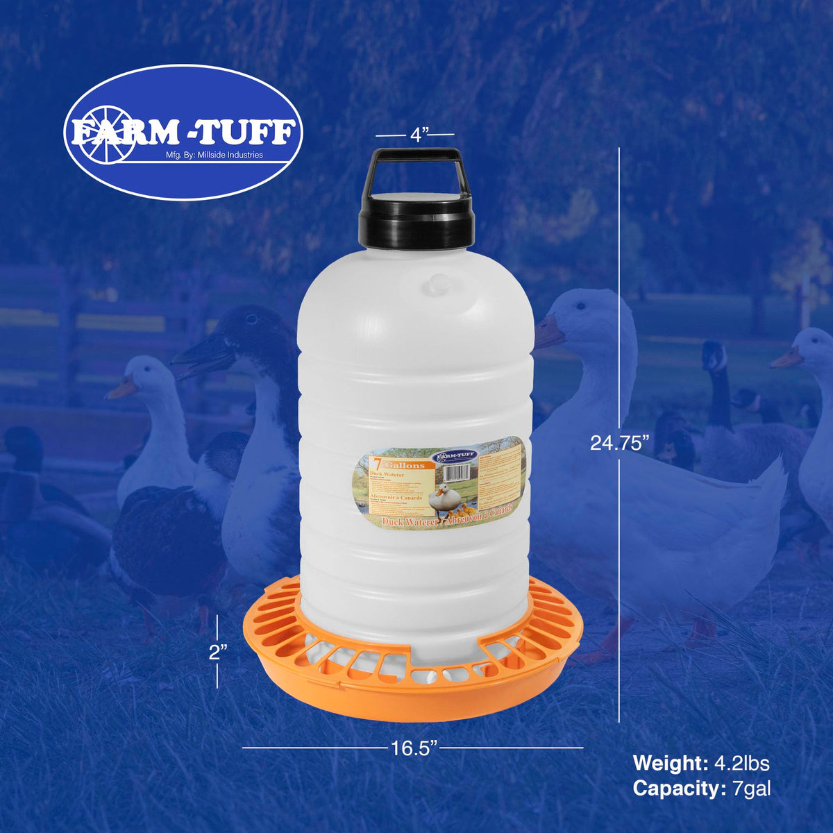 7 Gallon BPA-Free Plastic Poultry Waterer O813224