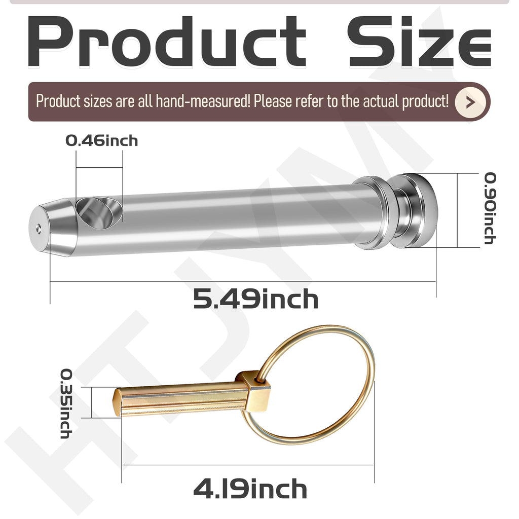 Cat 1 Top Link Pin Hitch Accessories, 4 Pack, 5-1/2, 3/4" Q716611