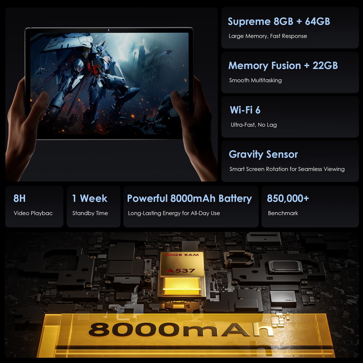 10 inch Android Tablet with Keyboard H192