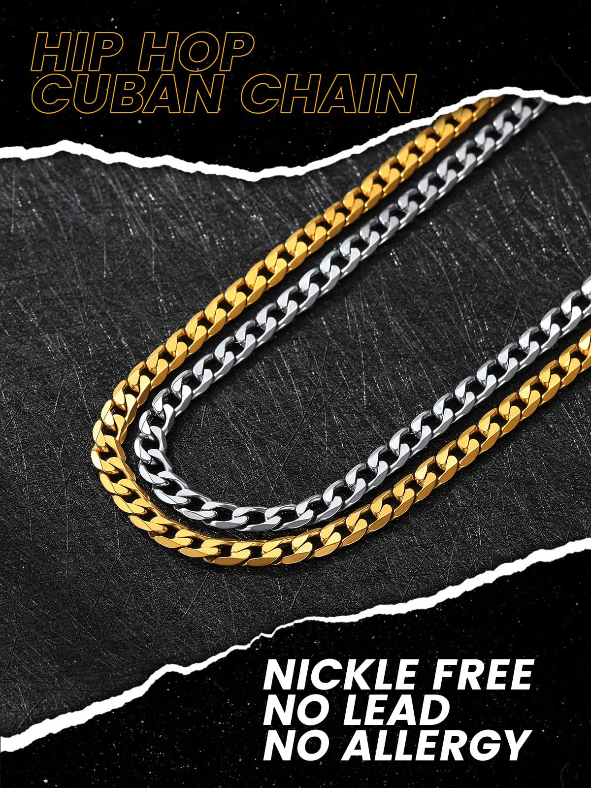 Stainless Steel Figaro Chain Necklace I86195