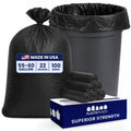 55-60 Gallon Heavy Duty Black Trash Bags, 100 Count Z48636