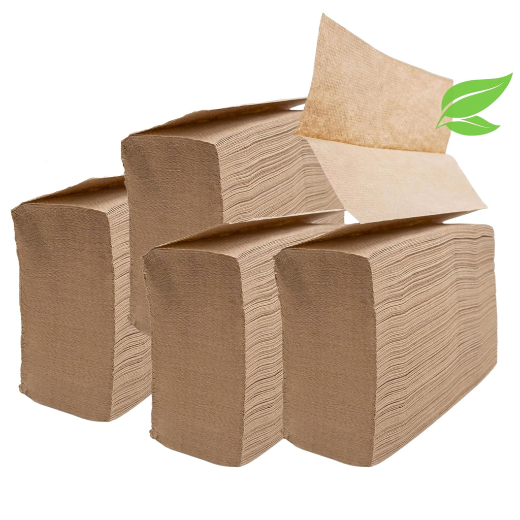 Brown Organic Unbleached Z-Fold Paper Towels L374887