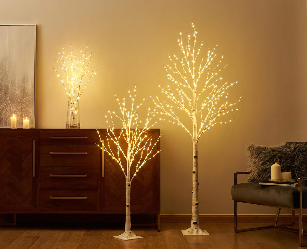Lighted Birch Twig Tree with Fairy Lights 4FT 200 LED F4558