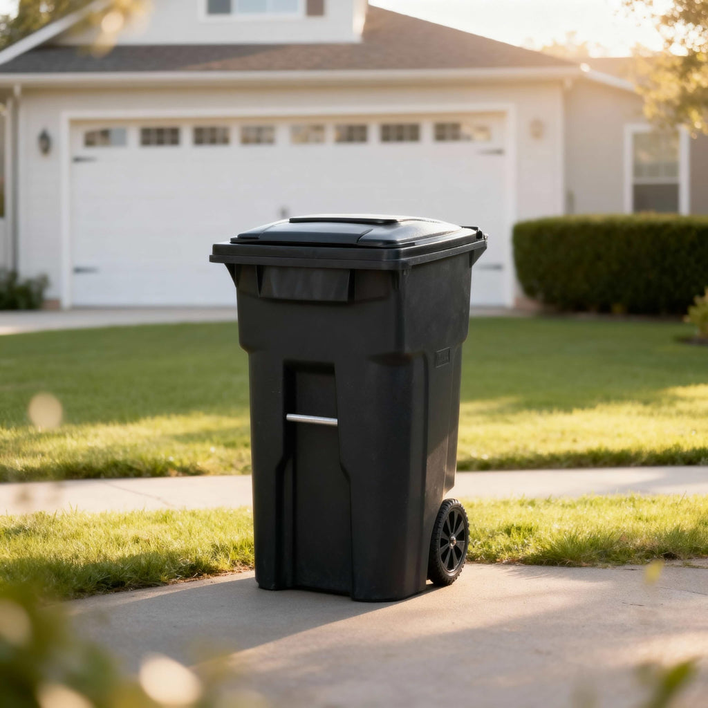 48 Gallon Garbage Cans Trash Cans With 2 Wheels And Lid Heavy Duty K12971