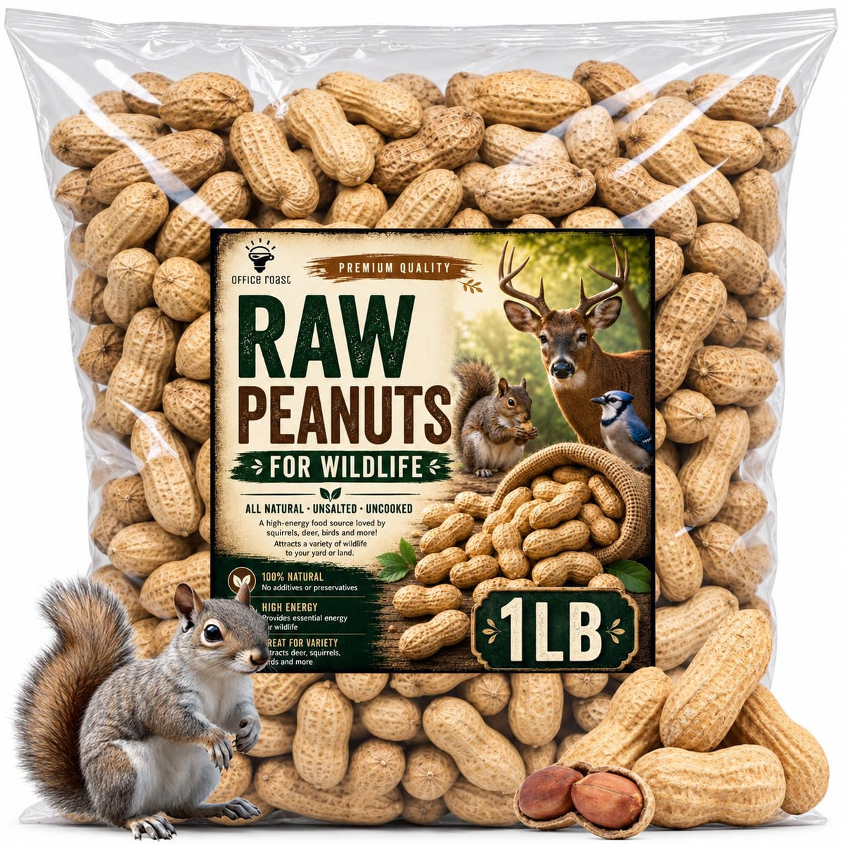 Roasted Unsalted Peanuts in Shell 1 lb Bag T67958
