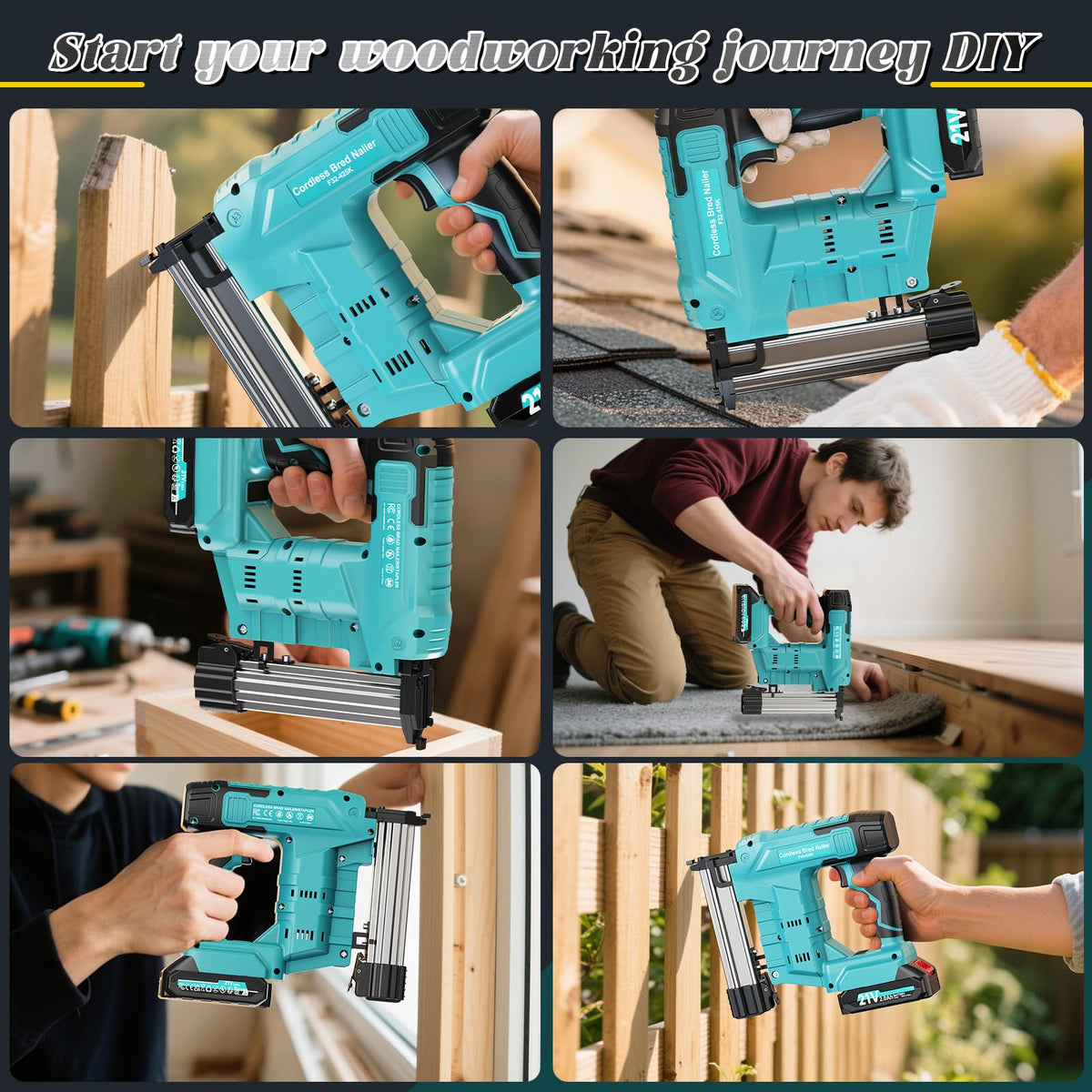 Cordless 2-in-1 21V Electric Nail Gun with Battery G2909