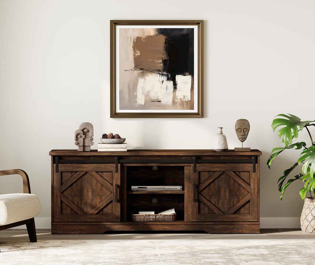 Farmhouse TV Stand for 60-75 inch TV E778