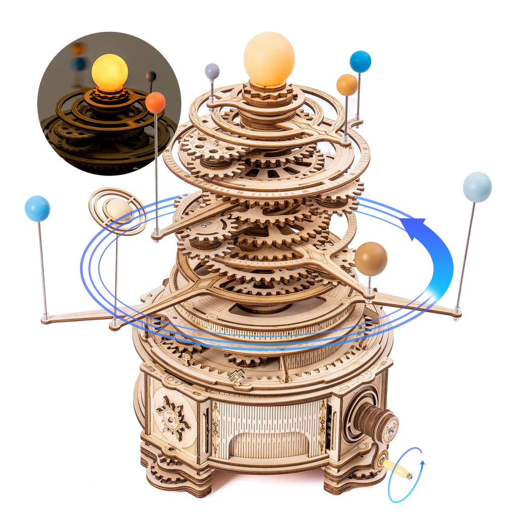 3D Wooden Puzzle Mechanical Building Set 8 Orbiting Planets W236