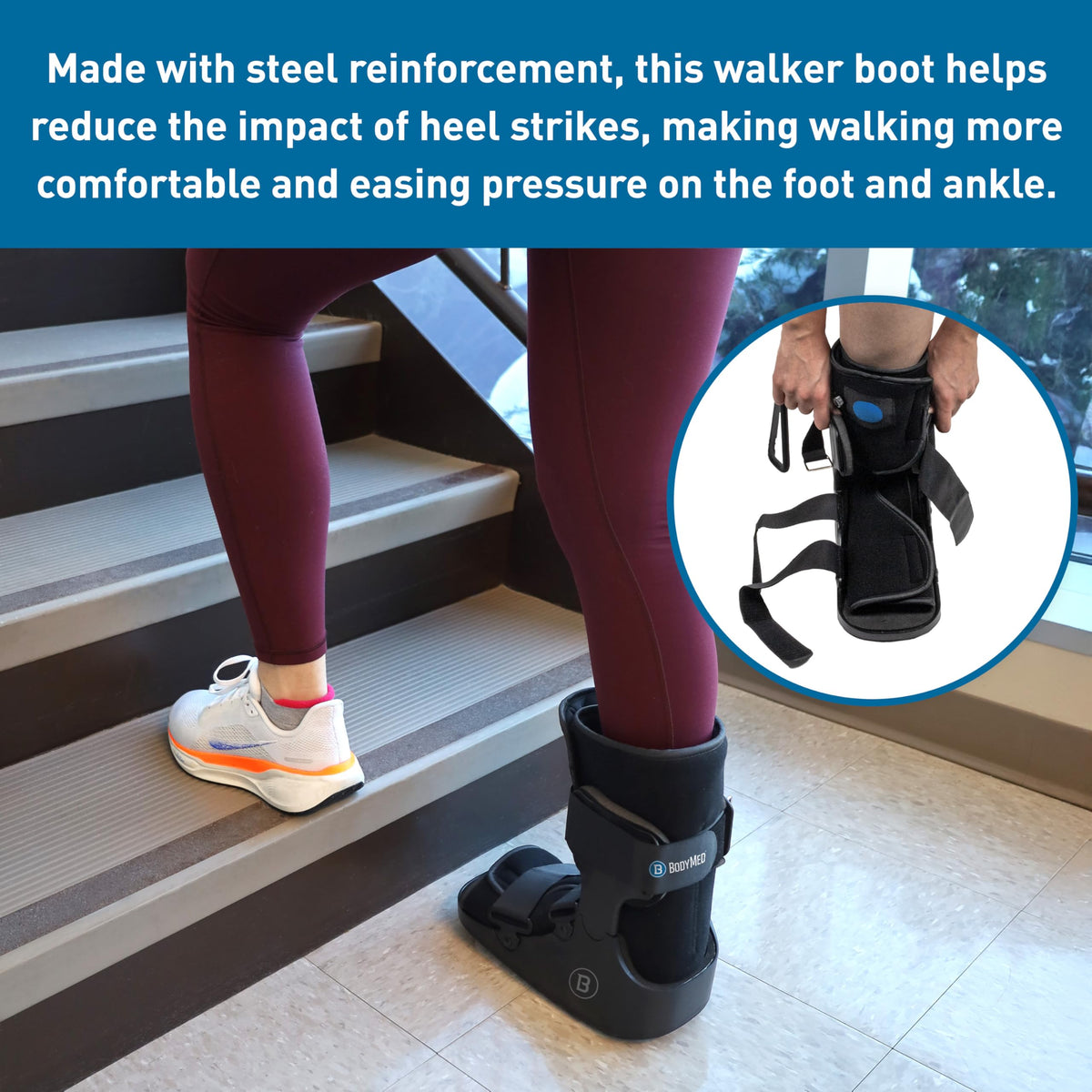Medium 12.3" Tall Adjustable Walking Fracture Boot D424