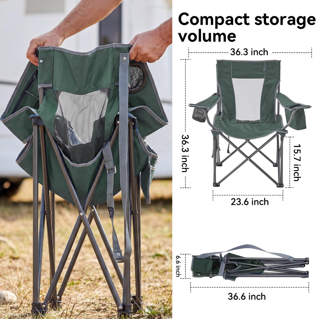 Oversized Folding Camping Chair 2 Pack H508