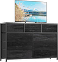 10 Drawer Fabric Dresser with Wood Top K850449