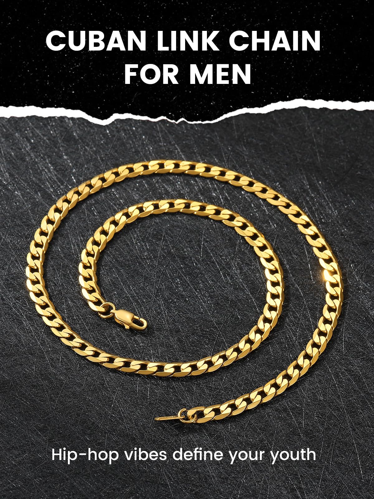Stainless Steel Figaro Chain Necklace I86195