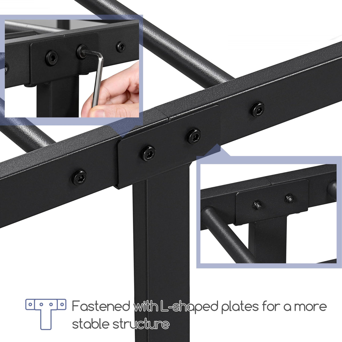 Twin Metal Bed Frame with Victorian Headboard I231