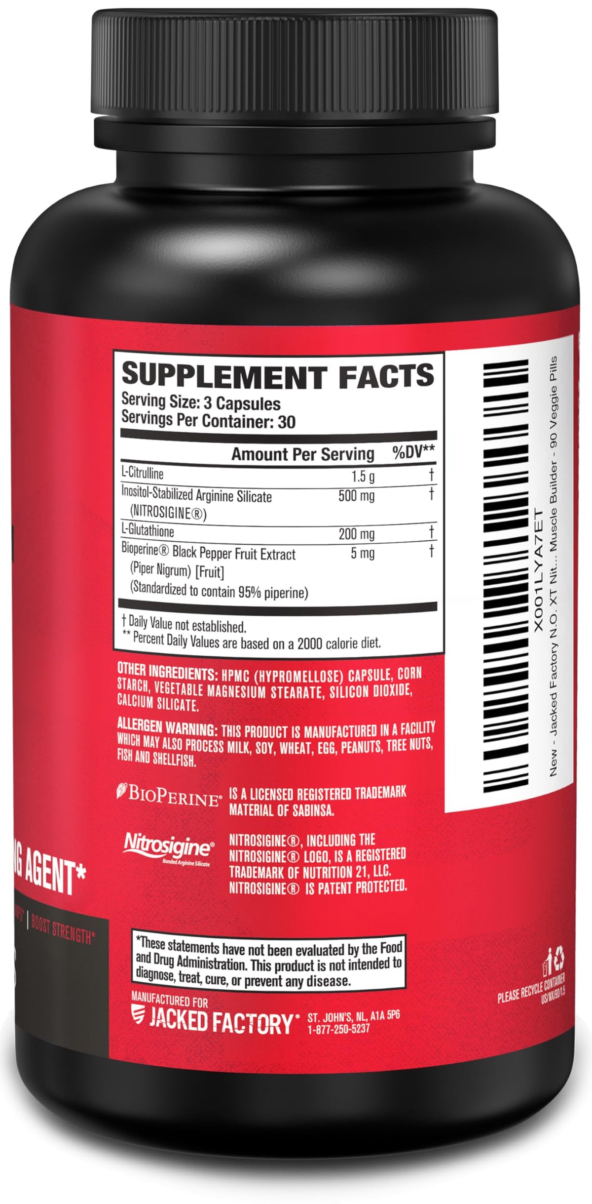90 Caps Nitric Oxide Supplement T8661