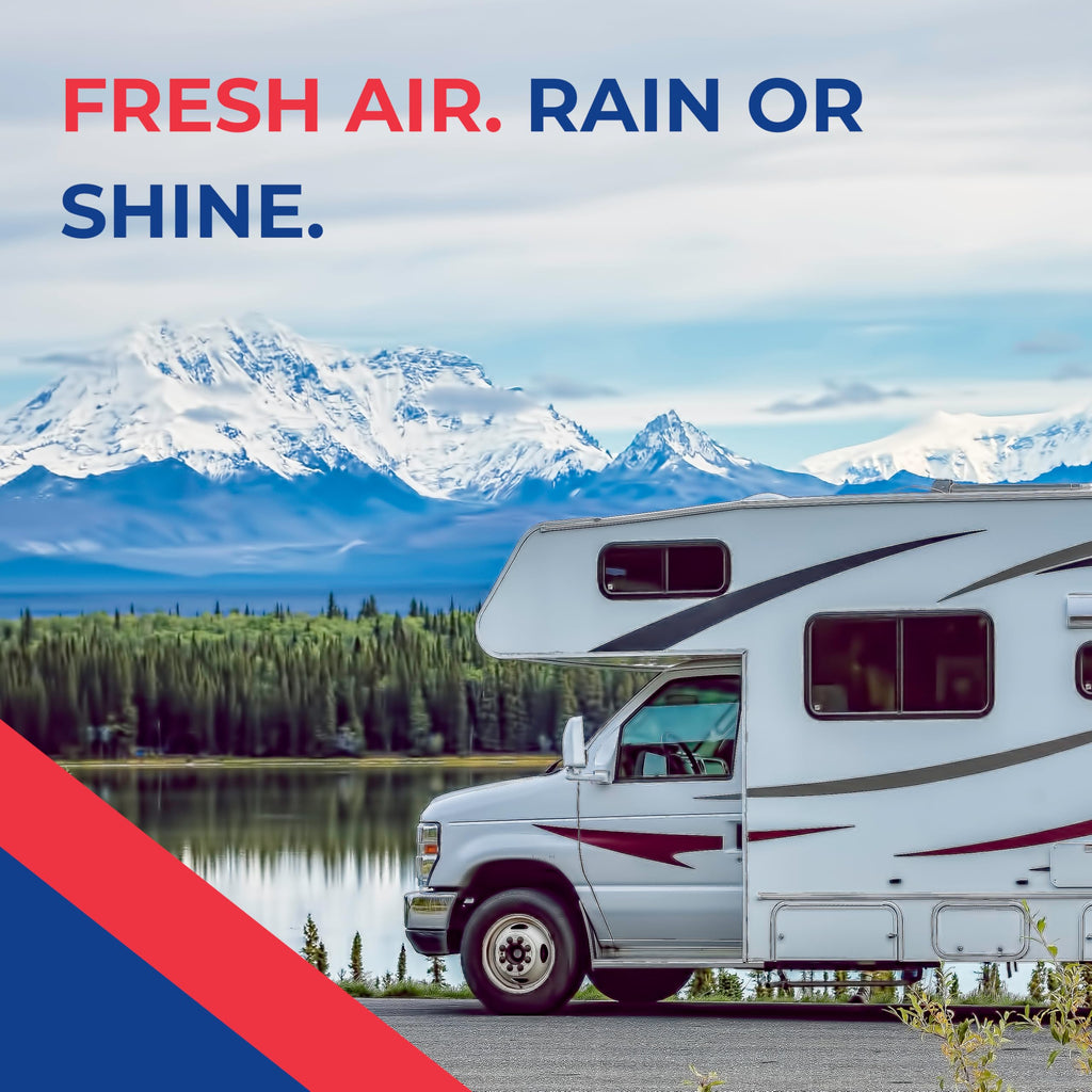 White 10 Speed Reversible RV Vent Fan with Thermostat Y322