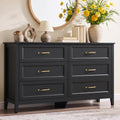 Black 6 Drawer Dresser J6111