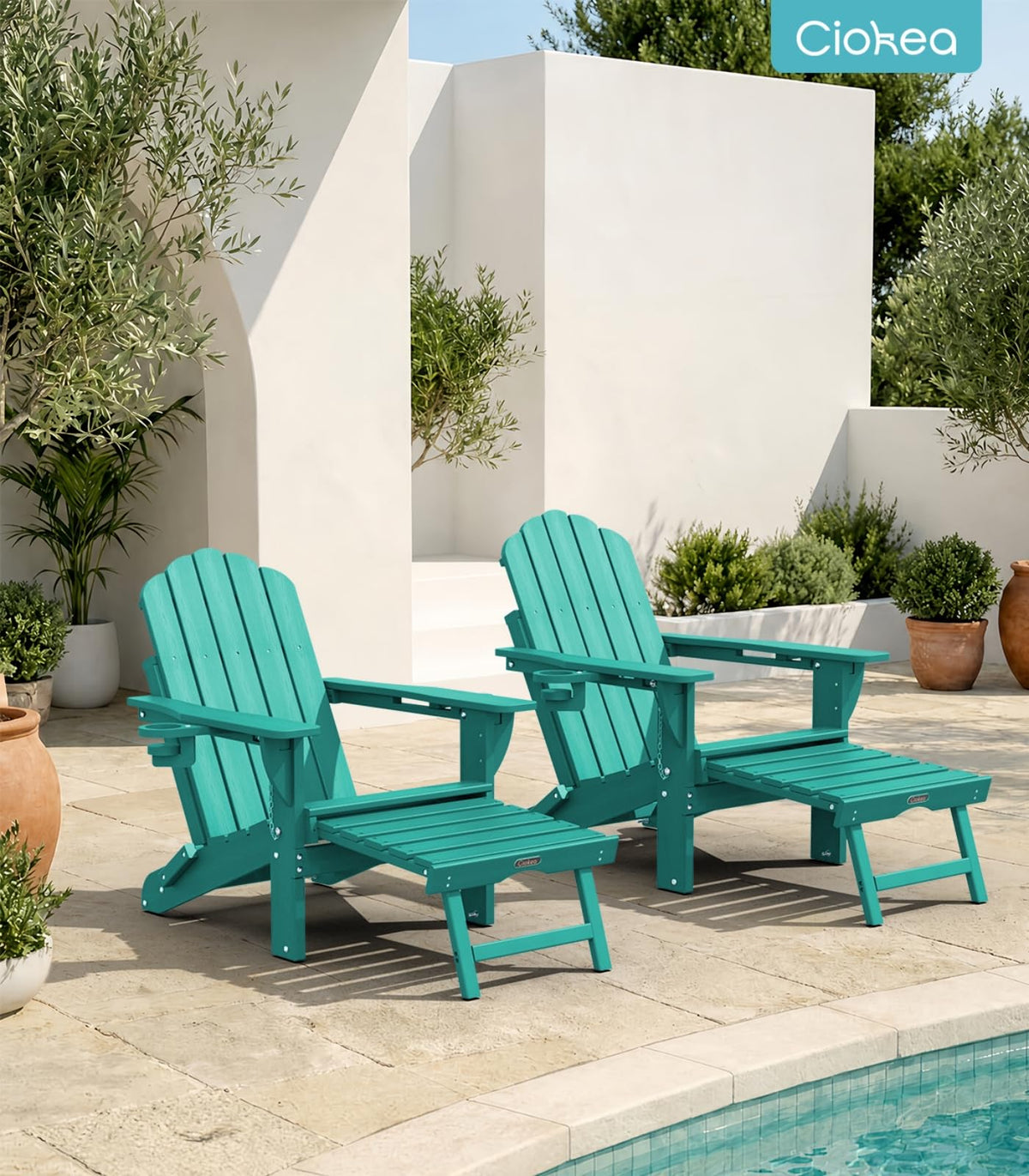 Adirondack Rocking Chair with Footrest W245829