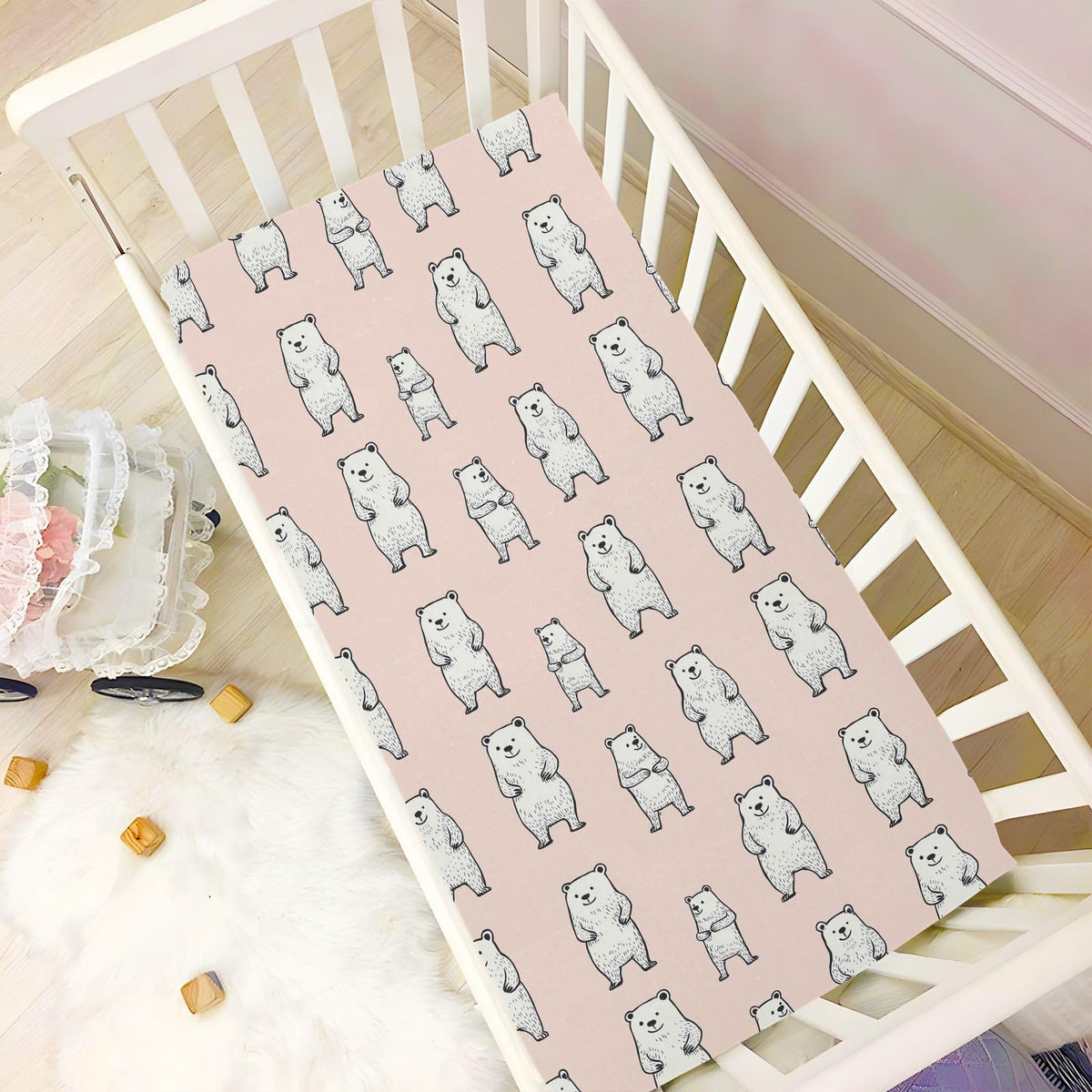 Soft Breathable Microfiber Crib Sheet, Standard Size 28in x 52in G6709