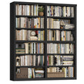 73" Tall Black 6-Tier Double Wide Bookshelf G672