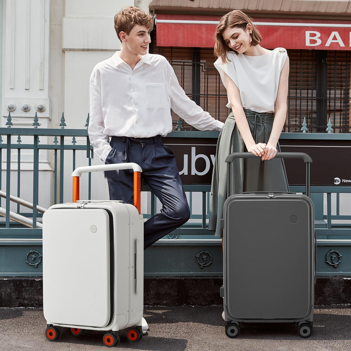 20 Inch Carry On Luggage Aluminum Frame Spinner Wheels H855