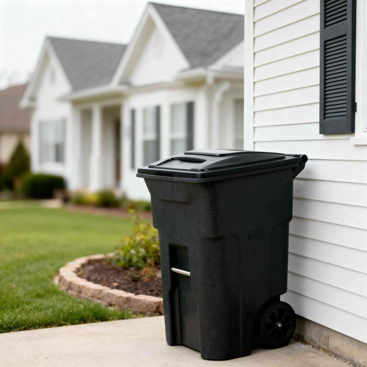 48 Gallon Garbage Cans Trash Cans With 2 Wheels And Lid Heavy Duty K12971