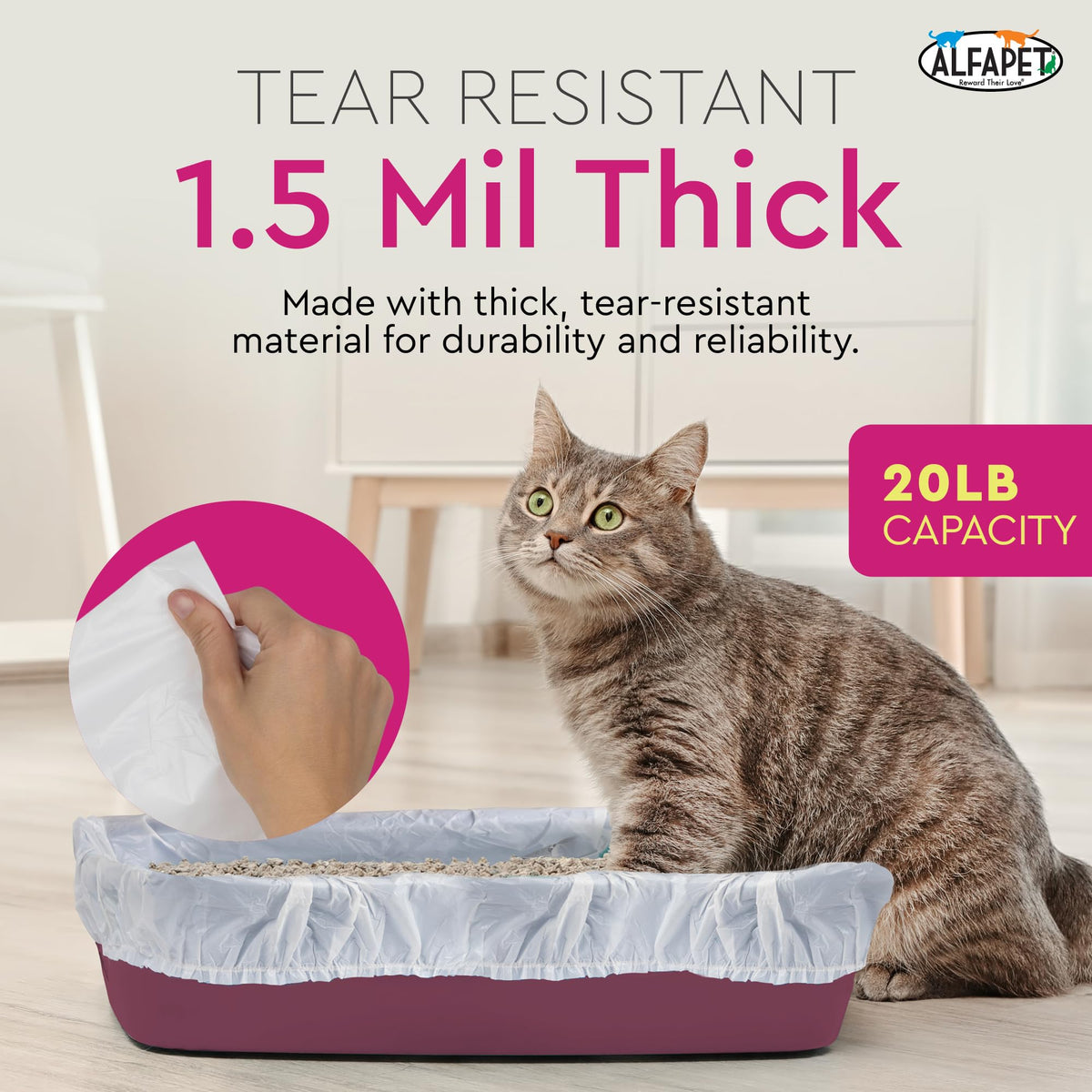 Elastic Cat Litter Box Liners Extra Giant 10 Count P773