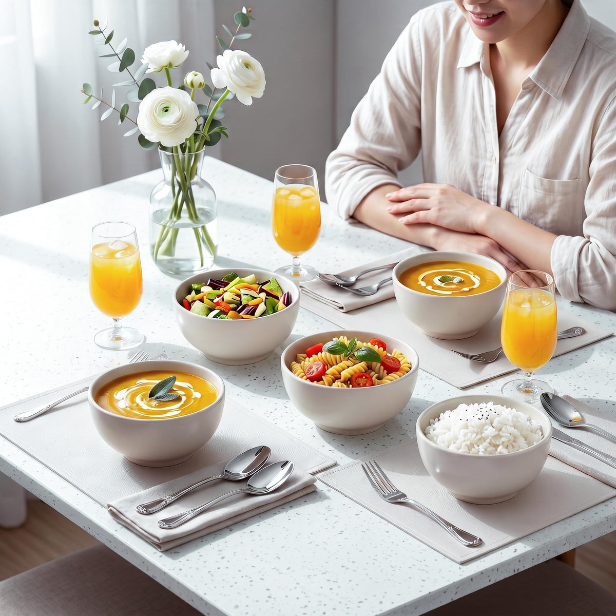 Ceramic Soup Bowls Set of 4 C13340